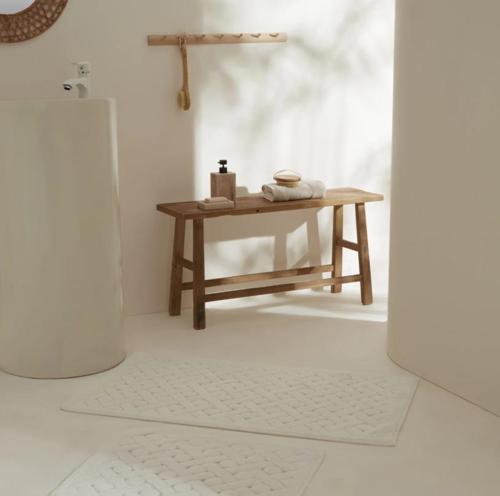 Foley 2'li Banyo Paspası Ekru