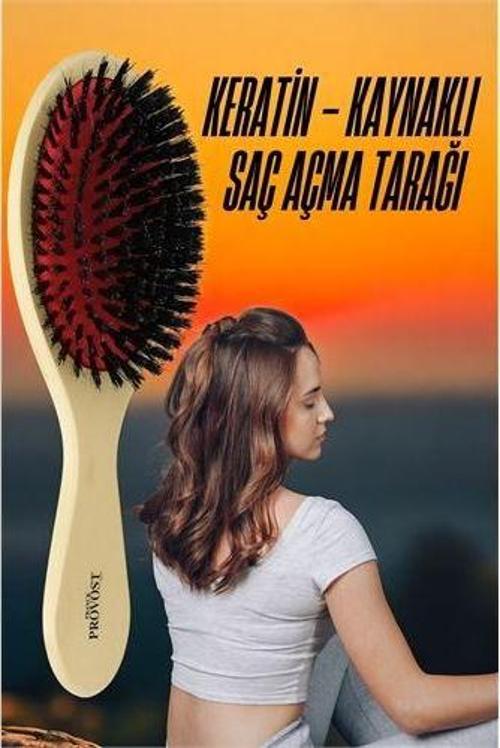Keratin Mikro Kaynak Saç Açma Fırçası Sağlıklı Ahşap
