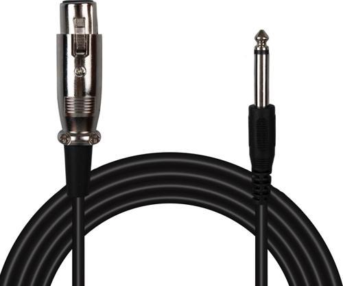6.3MM MONO ERKEK CANON DİŞİ 4 METRE  MİKROFON ARA KABLOSU (2818)