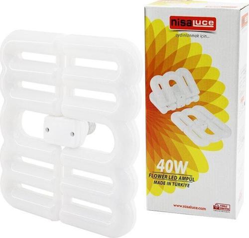 FLOWER KATLANIR - 4B ŞEKİL 21X23.5CM 40W - E27 BEYAZ LED LAMBA AMPUL 3600 LÜMEN - 6500K-Findit