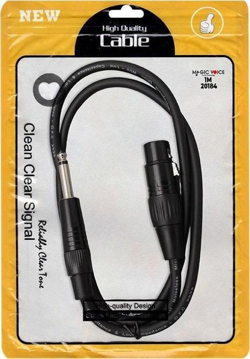 LD379 XLR CANON DİŞİ + 6.3MM MONO ERKEK 1 METRE KABLO-Findit