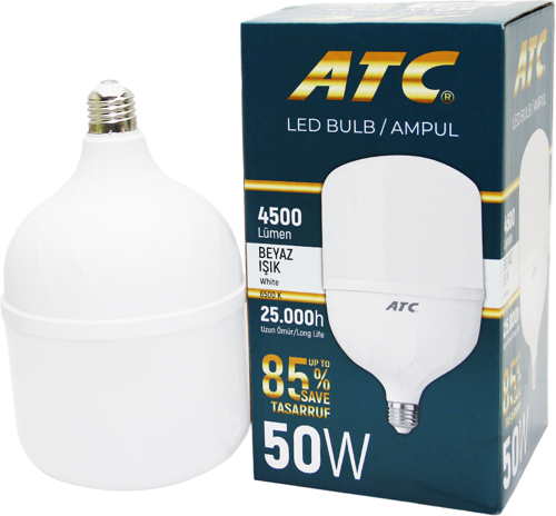 50W TORCH LED BULB AMPUL BEYAZ E27-Findit