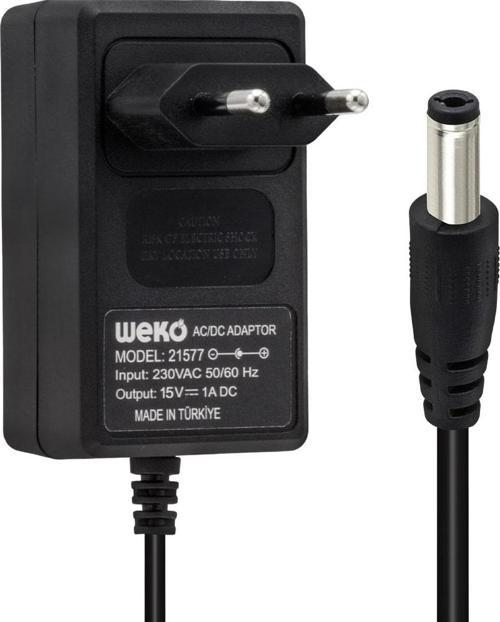15 VOLT - 1 AMPER - 15 WATT 5.5*2.5 UÇLU YERLİ ÜRETİM PRİZ TİPİ ADAPTÖR-Findit