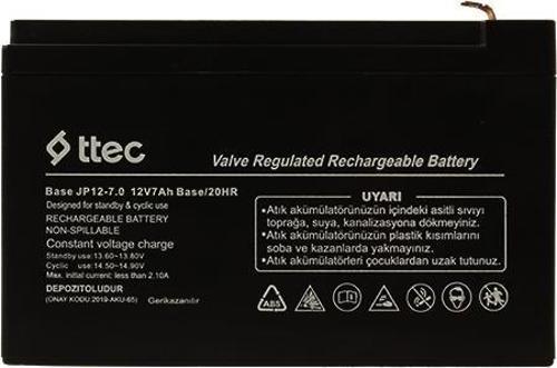 Base 12V 7Ah Bakımsız Kuru Akü