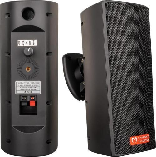 MAGI CVOICE MV-26 2*7.5 CM 50 WATT 2Lİ TAKIM SİYAH TRAFOLU SÜTUN HOPARLÖR-Findit