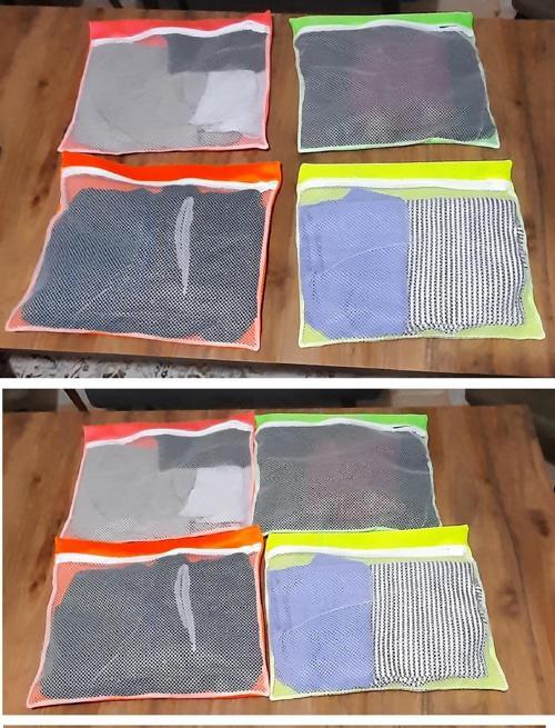 4 Adet 4 Renk Bavul İçi Düzenleyici - Fermuarlı Valiz Organizeri-Findit
