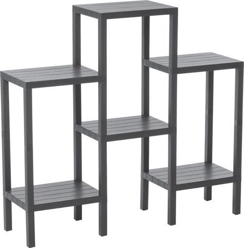 6 RAFLI - GRİ MODÜLER ÜNİTE PLASTİK 108x100x29 cm-Findit