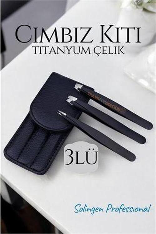 Cımbız Kiti Deri Kılıflı Titanyum Çelik Solingen