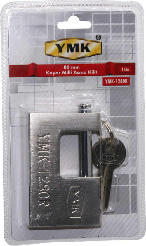 80MM GRİ KAYAR MİLLİ ASMA KİLİT-Findit