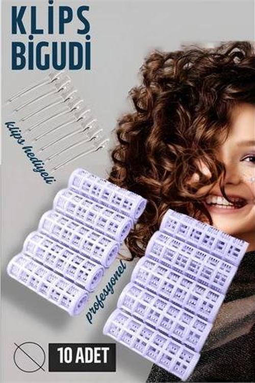 Klipsli Bigudi Klips Toka Seti 10 Adet
