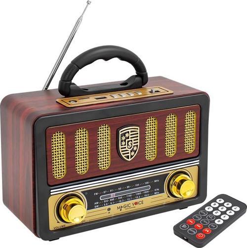 MAGI CVOICE MV-114BT USB/SD/FM/BLUETOOTH DESTEKLİ TEK HOP LU NOSTALJİK RADYO-Findit