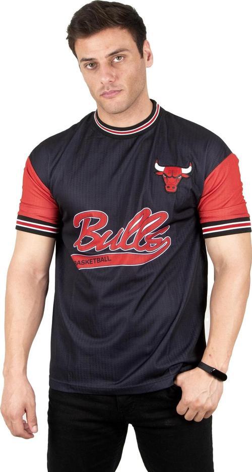 Erkek Siyah Bulls Basketbol Tişört 2303131