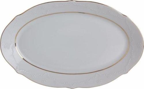 Queen Altın Yaldız Kayık Tabak Tekli 24cm 04POR019759
