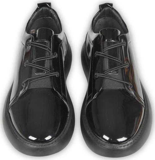 Erkek Siyah Lastik Bağcıklı Ortopedik Eva Taban Rugan Hakiki Deri Ayakkabı & Sneaker 2509960
