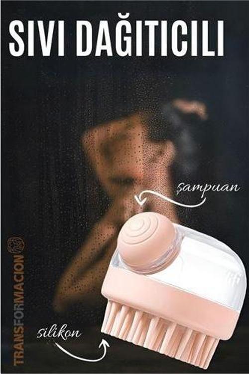 ModaCar Şampuan Hazneli Silikon Peeling ve Masaj Fırçası