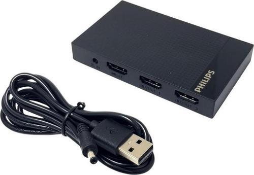 PHILIPS SWV9023B/93 4K 1x4 HDMI Splitter 1 Giriş-4 Çıkış Ultra HD Görüntü Dağıtıcı