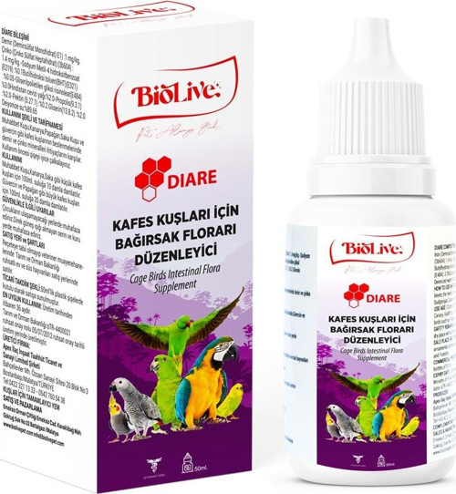 Diare Kuşlar İçin Bağırsak Düzenleyici Vitamin 50ml