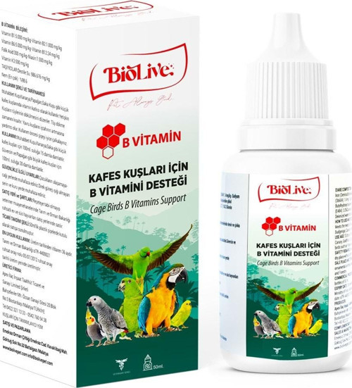 B-Vitamin Kuşlar İçin Tüy Döküm Desteği 50ml