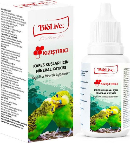 Kuşlar İçin Kızıştırıcı Vitamin 50ml