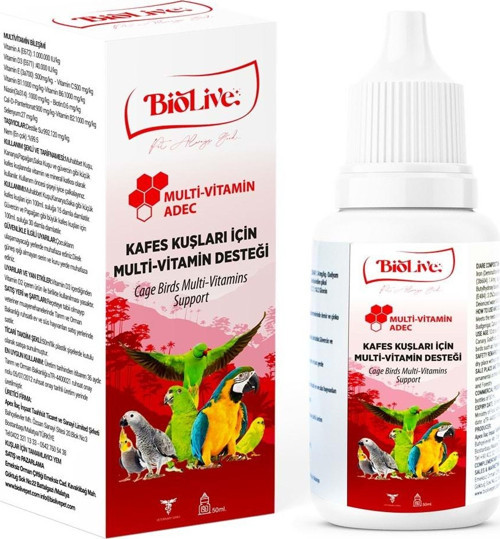 ADEC Kuşlar İçin Multivitamin 50ml
