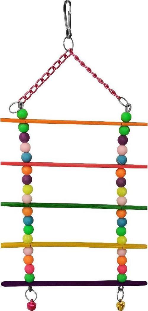 Renkli Boncuklu Ve Tünekli Kuş Merdiveni 11-18 cm