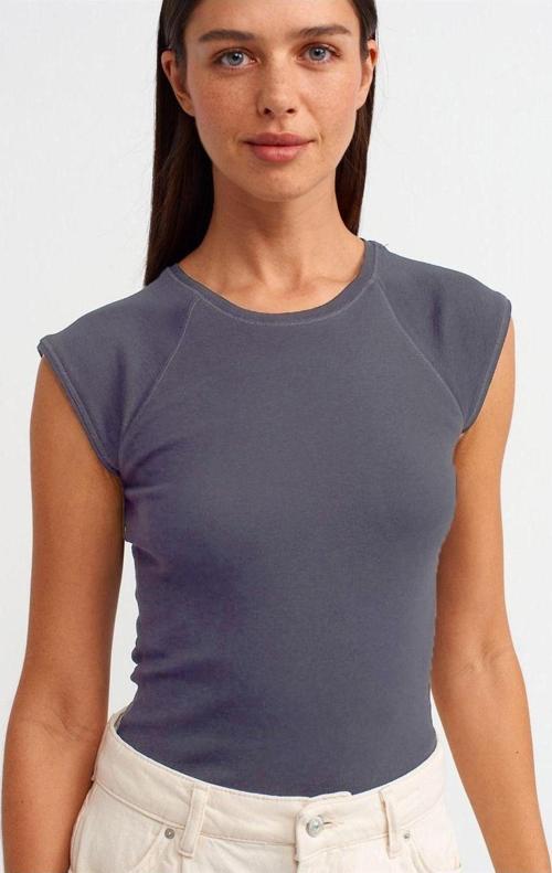 Kadın Bisiklet Yaka T-shirt - 30811