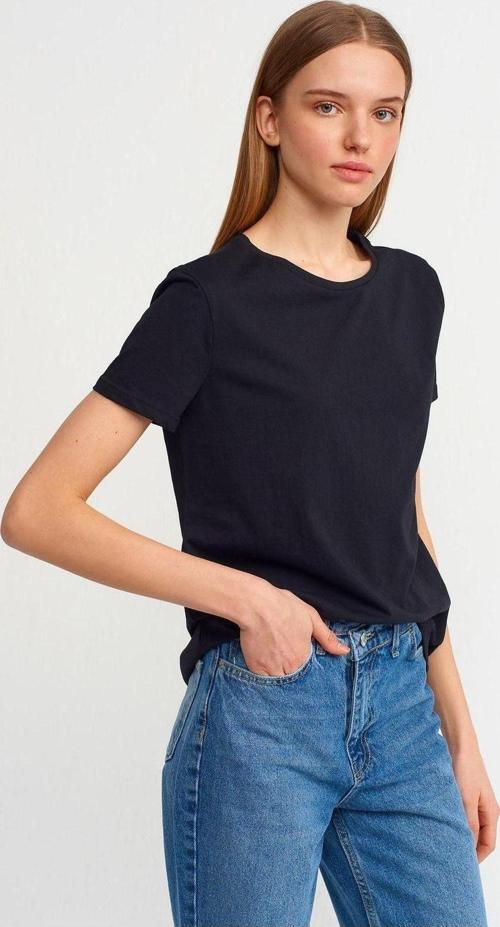 Kadın Bisiklet Yaka Basic T-shirt - 3471