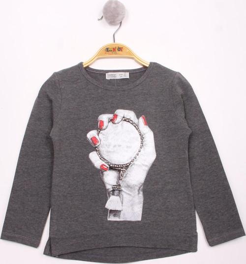 Toontoy Kız Çocuk El Baskılı T-Shirt