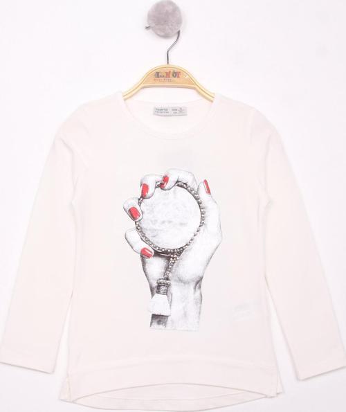 Toontoy Kız Çocuk El Baskılı T-Shirt