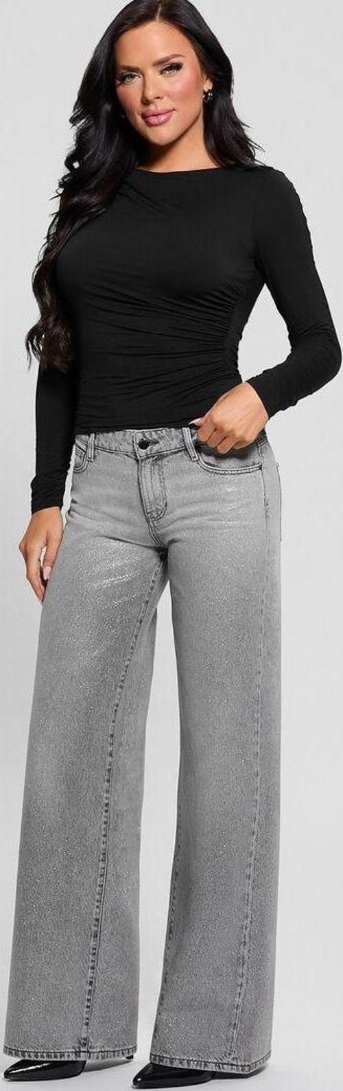 Sexy Palazzo Kadın Jean Pantolon W5RA96D5M31