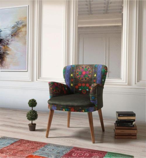 Etnik Desen Berjer - Salon - Balkon (Yeşil) Mbsmd11