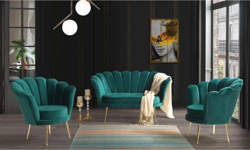 Inci Zümrüt Çay Seti (Salon - Balkon - Cafe Ofis) 2+1+1