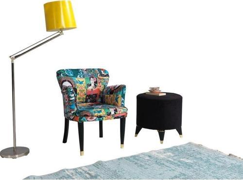 Kadın Desenli Çay Seti Tekli Koltuk - Berjer (Salon - Balkon - Ofis)