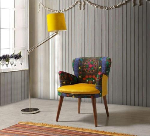Etnik Desen Berjer - Salon - Balkon (Sarı)