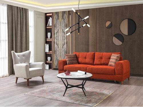 Merve Modern Yataklı Ve Bazalı Koltuk Takımı (3+1)