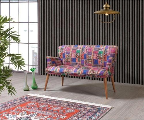 Mila Patchwork Çay Seti Ikili Koltuk (Salon - Balkon - Ofis)