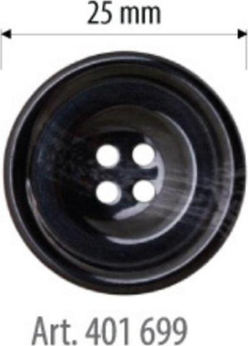 Büyük Boy Siyah Düğme 6 Adet 25 Mm, Etek, Kazak Düğmesi 401 699