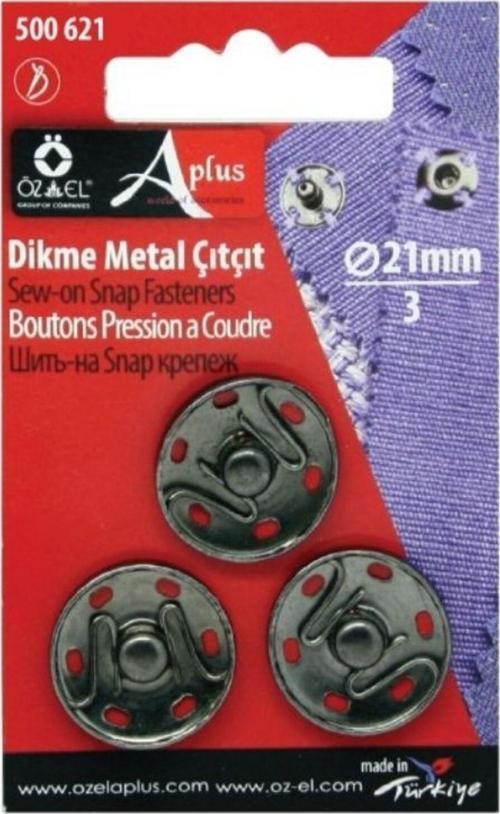 Dikme Metal Çıtçıt Seti 3 Adet 21 Mm 500 621