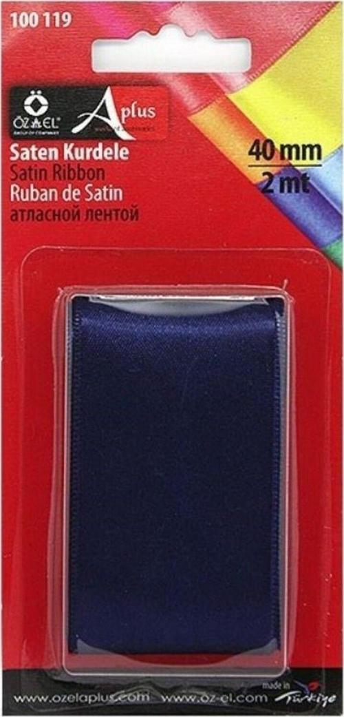 Lacivert Saten Kurdele 4 Cm 2 Mt 100 119