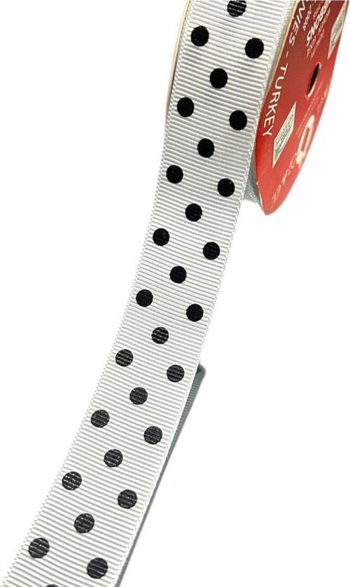 Mini Makara Puantiye Baskılı Grogren Kurdele 2,5 Cm 5 Mt 140 064