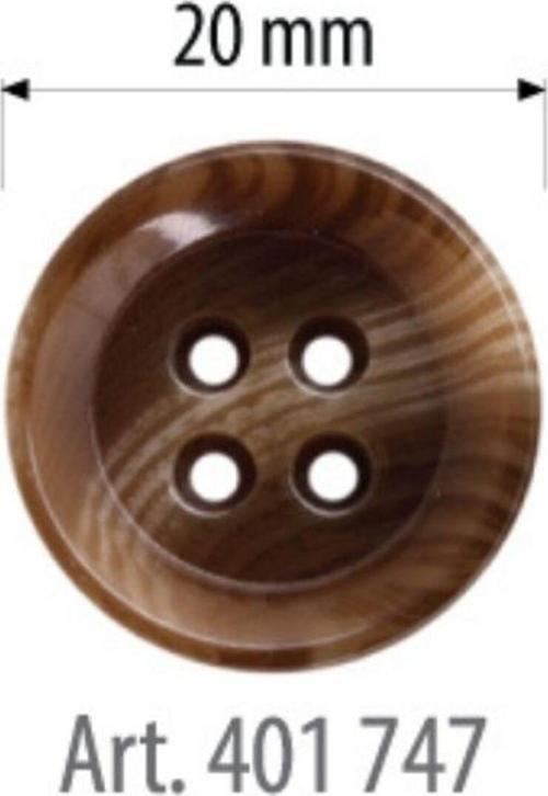 Kahverengi Düğme 6 Adet 20 Mm, Etek, Kazak Düğmesi 401 747
