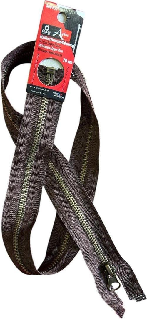 Kahverengi Mont Fermuarı Metal 70 Cm 800 651