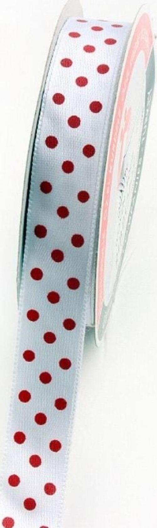 Puantiye Baskılı Saten Kurdele, Paketlik Kurdele 1,5 Cm 5 Mt 135 016