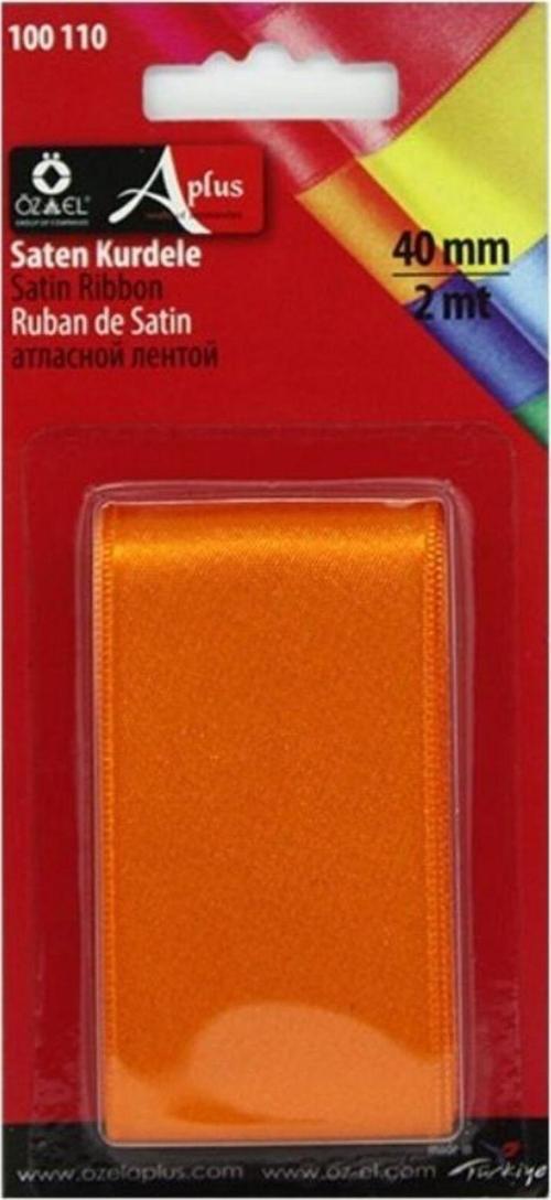 Turuncu Saten Kurdele, Paketlik Kurdele, 2Mt 4 Cm 100 110