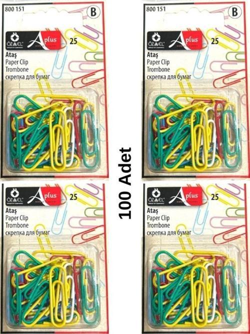 100 Adet Renkli Ataş, Defter Ataşı, Çok Amaçlı Ataş 800 151