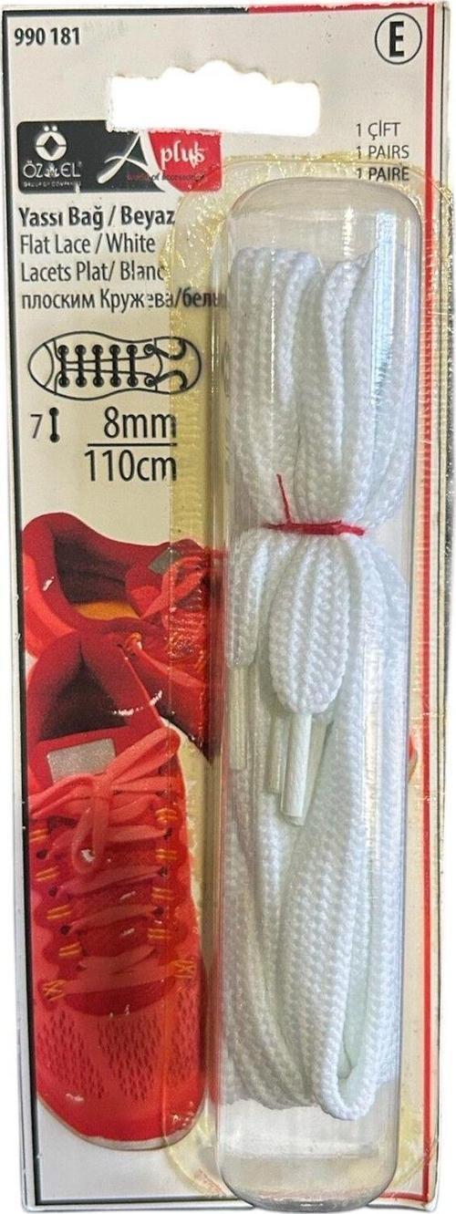Beyaz 8 Mm 110 Cm Yuvarlak Ayakkabı Bağı, Bir Çift Ayakkabı Bağcığı, Bot Bağcığı 990 181