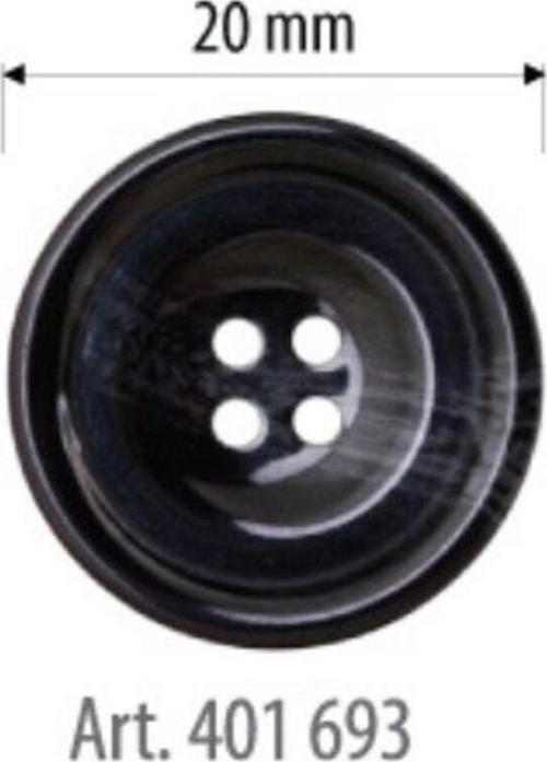 Siyah Düğme 6 Adet 20 Mm, Kazak Düğmesi 401 693