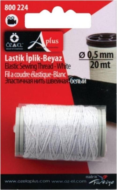 Beyaz Lastik Dikiş İpliği 20 Mt