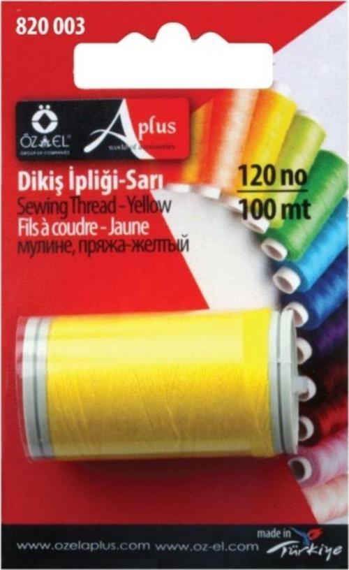 Sarı Dikiş İpliği Mini Makara 100 Mt