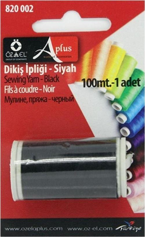 Siyah Dikiş İpliği Mini Makara 100 Mt